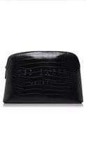 Image of Ted Baker Large Crocana Black Wash Bag. Makeup Bag. Cosmetic Bag. New With Tags