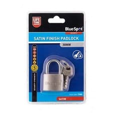 Image of BlueSpot Satin Finish Padlock 30mm With 4 Keys