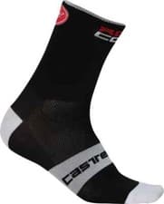 Image of Castelli Rosso Corsa 9 Socks - Black - Small/Medium
