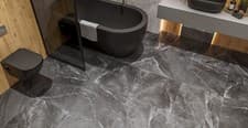 Image of £22.89/m2 Black Slate Matt Porcelain Tile 60x60 Wall-Floor Tiles - SAMPLE