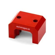 Image of Extra Large Red Alnico Horseshoe Magnet - 57mm x 35mm x 40.5mm - 23kg Pull