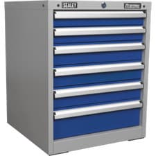 Image of Sealey Premier Industrial Workstation Cabinet 6 Drawer Blue / Grey