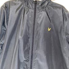 Image of True Black Lyle & Scott Large Jacket with Hood. It Is Shower Proof and Hood