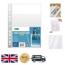 Image of Durable 50 Micron A4 Clear Polypropylene Pockets - 100 Units for Document Safety