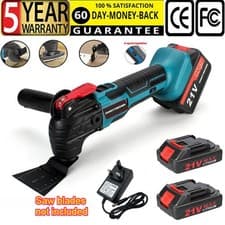 Image of 21V Electric Oscillating Multi Tool Battery Cordless Variable Speed with Handle