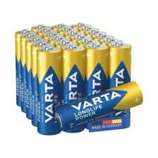 Image of Varta Longlife Power AA Alkaline Battery 1.5V (Pack of 24) 4906121134