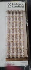 Image of Catherine Lansfield Eyelet header curtains 662 X 90" 168 X229CM