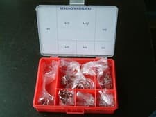 Image of 580 piece Metric Red Flat Fibre Washer Kit M3-M12