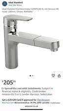 Image of Kitchen Mixer Tap Pull Out IDEAL STANDARD B0956AA Brand New