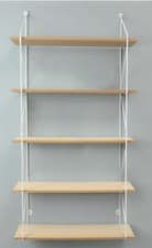 Image of 5 Tier Metal Wire Black/White/Gold Wall Floating Shelf Display Storage Shelves