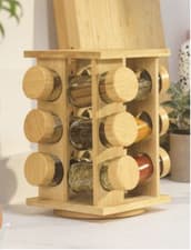 Image of Rotating Bamboo Spice Rack