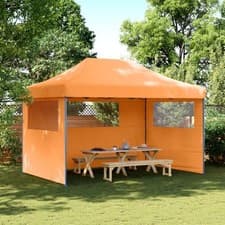 Image of Foldable Party Tent Pop-Up with 4 Sidewalls Patio Gazebo Canopy Shelter vidaXL