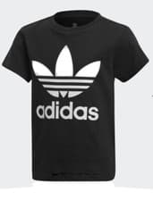 Image of Adidas Kids TREFOIL T-shirt Age 7-8 Black-white