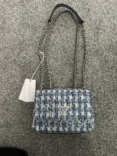 Image of Guess Giully Mini Across Body Bag Stormy Blue Small Crossbody Bag New With Tags