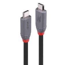 Image of LINDY 1.5m USB 4 240W Type C Cable, Anthra Line