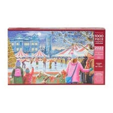 Image of Skating At Christmas Panoramic 1000 Piece Jigsaw Puzzle
