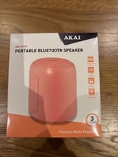 Image of AKAI Portable Bluetooth Speaker. Playtime: 2 Hours With USB Charging Cable. New.