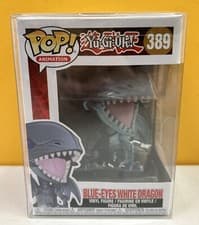 Image of Yu-Gi-Oh 389 Blue Eyes White Dragon🔸Funko Pop Figure + PROTECTOR ✅🔹BRAND NEW🔹