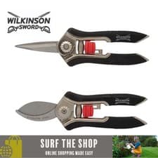 Image of Wilkinson Sword Precision Bypass Pruner Secateurs Snips Twin Pack Gardening Set