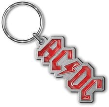 Image of AC/DC Keyring Keychain Classic Lightning band Logo Official New Metal One Size