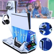 Image of PS5 Cooling Stand Cooling Station w/Dual Controller Charger for Playstation 5