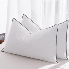 Image of Mosluna King Feather Down Pillows Set of 2 Luxury Hotel Collection 20x36