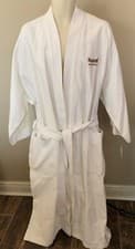 Image of Cypress Hotel & Spa HARRAH'S New Orleans ROBE NEW OS Casino WHITE WAFFLE Cotton