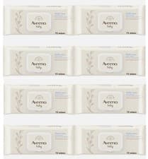 Image of Aveeno Daily Care Baby Wipes Gently Cleanses Pack of 8 Wipes