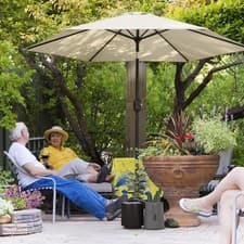 Image of 2.6M Garden Parasol Umbrella with Aluminium Pole, Tilt, Crank