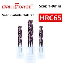 Image of 1PC Dia. 1-9mm HRC65 Solid Carbide drill bit For Hardened Alloy Stainless Steel