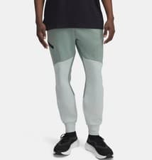 Image of Under Armour Mens Unstoppable Fleece Joggers Pants Size XL Green NWT