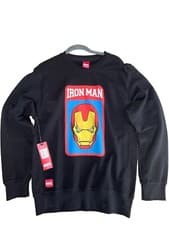 Image of Iron Man Marvel Black Sweatshirt Medium Men BNWT