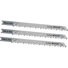 Image of Stanley Clean Cutting U Shank Jigsaw Blades for Wood Pack of 3