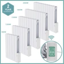 Image of Oil Filled Electric Radiator Wall Mounted Portable Heater Thermostat WIFI Timer