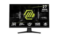 Image of MSI MAG 274QF 27" Wide Quad HD 180Hz Refresh Gaming Monitor in Black - Refurb