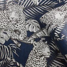 Image of Muriva Mamboa Exotic Leopard Tropical Jungle Palm Leaves Wallpaper