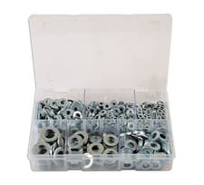 Image of CONNECT 31862 Assorted Assorted Metric Form A Flat Washer Set 800 Pieces Steel