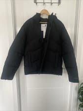Image of BNWT XL Jack & Jones Men’s Black Puffer Jacket With Pockets And Hood