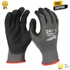 Image of Milwaukee Cut Level 5/E Dipped Resistant Glove - Milwaukee Work Gloves
