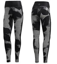 Image of adidas Women Training BELIEVE THIS HIGH-RISE Black Print Tights Bottoms