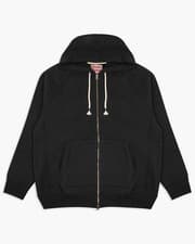 Image of Wonder Looper 876gsm Double Heavyweight French Terry Zip Hoodie - Sumi Black