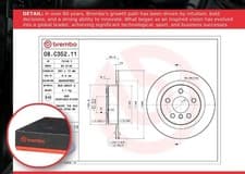 Image of Mini Countryman F60 Brembo 08c352 11 Mini Countryman F60 Rear Brake Discs(pair)