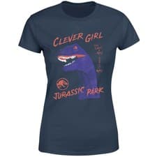 Image of Jurassic Park - Life Finds A Way Raptor Women's T-Shirt | Official | Navy