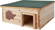 Image of Garden Gear Hedgehog House Fir Wood Garden Hibernation Box with Waterproof Pitch