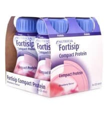Image of Fortisip Compact Protein Supplements Shakes Strawberry 24 125ml Use by 26/10/26