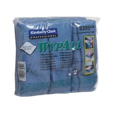 Image of Wypall Microfibre Cloth Cleaning Towel Blue (Pack of 6)