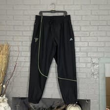 Image of $85 Mens Size L Adidas Trae Young TL Woven Retro Basketball Pants Black HS6875 2