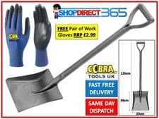 Image of Heavy Duty Steel Square Mouth Builders Gardening Shovel Durable Spade NEW 25-48