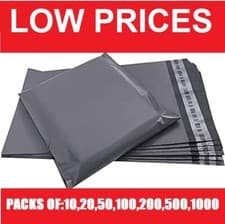 Image of GREY MAILING BAGS STRONG POLY POSTAL POST POSTAGE SELF SEAL PACKAGING STRONG