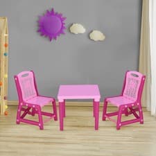 Image of Kids Table and Chair Set Children Study Desk for Boys and Girls Indoor Outdoor